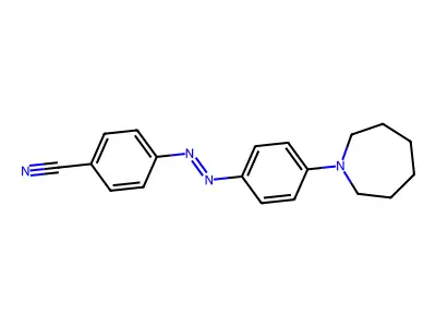 4-(4-(Hexahydro-1H-azepin-1-YL)phenylazo)benzonitrile structure
