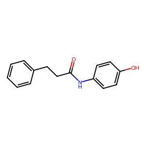 N-(4-hydroxyphenyl)-3-phenylpropanamide structure