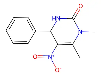 1,6-dimethyl-5-nitro-4-phenyl-3,4-dihydropyrimidin-2(1H)-one structure