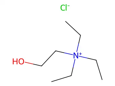 Ethanaminium, N,N,N-triethyl-2-hydroxy-, chloride (1:1) structure