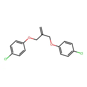 Benzene, 1,1'-((2-methylene-1,3-propanediyl)bis(oxy))bis(4-chloro- structure