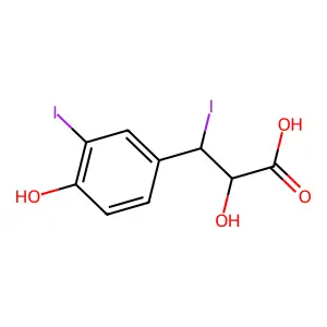 3-(4-Hydroxy-3,5-diiodophenyl)lactic acid structure