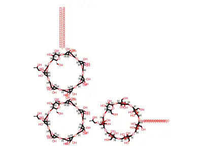 6-O-(2-hydroxypropyl)cyclomaltoheptaose structure