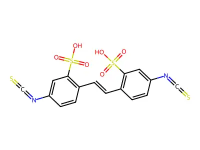 4,4'-Diisothiocyanatostilbene-2,2'-disulfonic acid structure