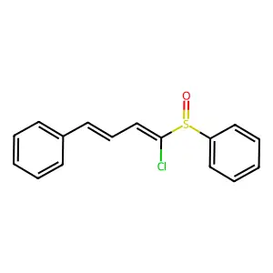 [(1-Chloro-4-phenylbuta-1,3-dienyl)sulfinyl]benzene structure