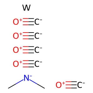 Tungsten, pentacarbonyl(N-methylmethanamine)-(OC-6-22)- structure