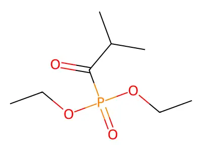 Phosphonic acid, (2-methyl-1-oxopropyl)-, diethyl ester structure