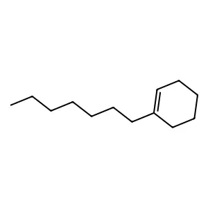 1-Heptylcyclohexene structure