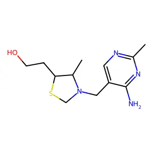 3-((4-Amino-2-methyl-5-pyrimidinyl)methyl)-4-methyl-5-thiazolidineethanol structure
