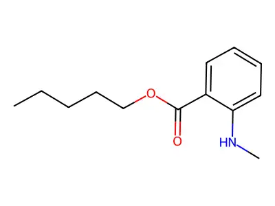 Pentyl 2-(methylamino)benzoate structure