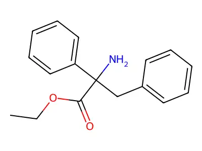 Ethyl 2-amino-2,3-diphenylpropanoate structure