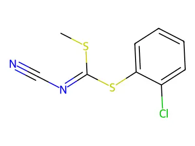 (2-Chlorophenyl) methyl cyanocarbonimidodithioate structure
