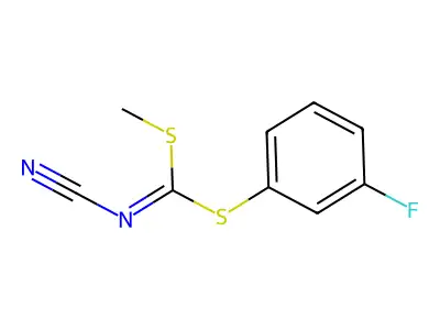 (3-Fluorophenyl) methyl cyanocarbonimidodithioate structure