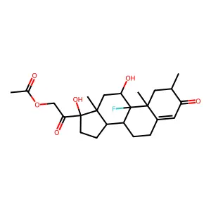9-Fluoro-17-hydroxy-2alpha-methylcorticosterone 21-acetate structure