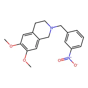 6,7-dimethoxy-2-[(3-nitrophenyl)methyl]-3,4-dihydro-1H-isoquinoline structure