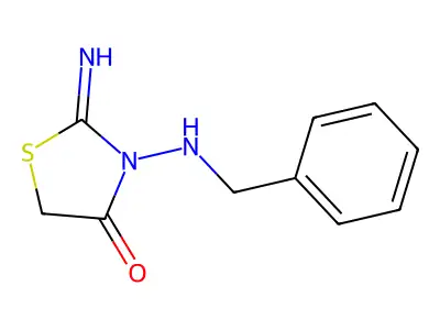 3-(Benzylamino)-2-imino-1,3-thiazolidin-4-one structure