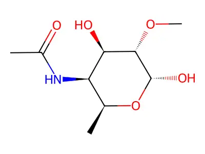 4-Acetamido-4,6-dideoxy-2-O-methylgalactose structure
