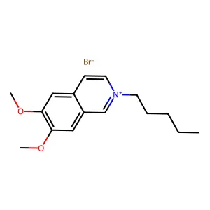 6,7-二甲氧基-2-戊基异喹啉-2-鎓溴化物 structure