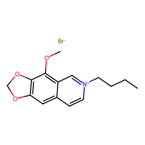 1,3-Dioxolo(4,5-g)isoquinolinium, 6-butyl-4-methoxy-, bromide structure
