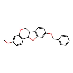 9-benzyloxy-3-methoxy-6a,11a-dihydro-6H-benzofuro[3,2-c]chromene structure