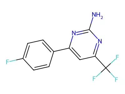 4-(4-Fluorophenyl)-6-(trifluoromethyl)pyrimidin-2-amine structure