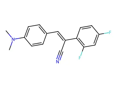 2-(2,4-Difluorophenyl)-3-[4-(dimethylamino)phenyl]prop-2-enenitrile structure