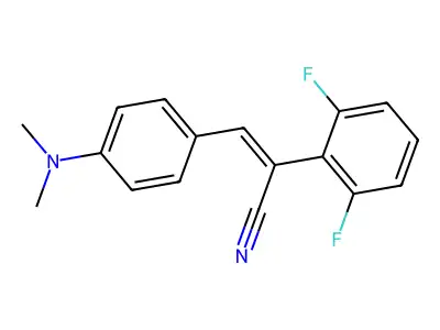 2-(2,6-Difluorophenyl)-3-[4-(dimethylamino)phenyl]prop-2-enenitrile structure