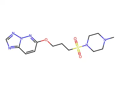 6-(3-(1-Methyl-4-piperazinylsulfonyl)-1-propoxy)(1,2,4)triazolo(1,5-b)pyridazine structure