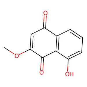 8-Hydroxy-2-methoxynaphthalene-1,4-dione structure