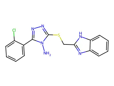 C16H13ClN6S structure