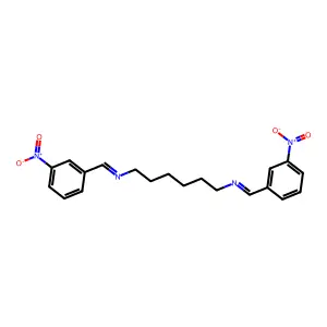 N1,N6-Bis[(3-nitrophenyl)methylene]-1,6-hexanediamine structure