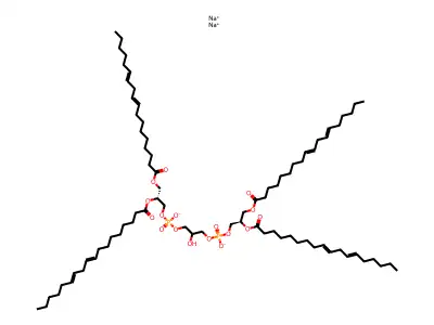 CL(1'-(18:2(9Z,12Z)/18:2(9Z,12Z)),3'-(18:2(9Z,12Z)/18:2(9Z,12Z))) structure