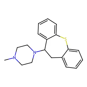 1-(10,11-Dihydrodibenzo(b,f)thiepin-10-yl)-4-methylpiperazine structure