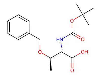 (2R,3S)-3-(benzyloxy)-2-{[(tert-butoxy)carbonyl]amino}butanoic acid structure
