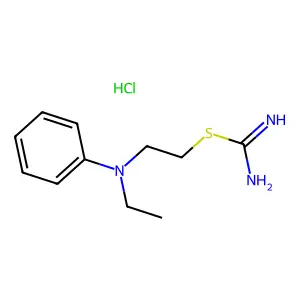 Pseudourea, 2-(2-(alpha-ethylanilino)ethyl)-2-thio-, hydrochloride structure