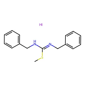 Pseudourea, 1,3-dibenzyl-2-methyl-2-thio-, hydriodide structure