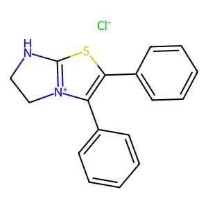 5H-Imidazo(2,1-b)thiazol-4-ium, 6,7-dihydro-2,3-diphenyl-, chloride structure