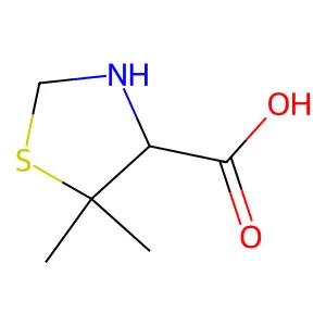 5,5-二甲基-4-噻唑烷甲酸 structure