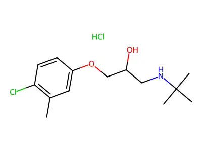 1-(Tert-butylamino)-3-(4-chloro-3-methylphenoxy)propan-2-ol structure