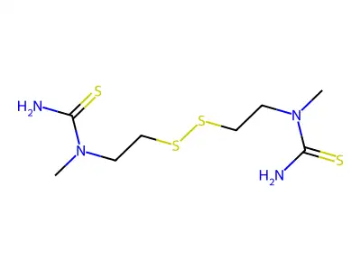 N-(2-((2-((Aminocarbothioyl)(methyl)amino)ethyl)dithio)ethyl)-N-methylthiourea structure