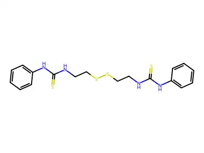 N-(2-((2-((Anilinocarbothioyl)amino)ethyl)dithio)ethyl)-N'-phenylthiourea structure