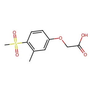 2-(3-甲基-4-甲磺酰基苯氧基)乙酸 structure