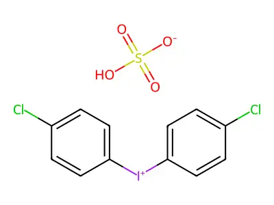 Bis(4-chlorophenyl)iodanium;sulfuric acid structure