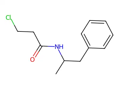 (-)-3-Chloro-N-(alpha-methylphenethyl)-propionamide structure