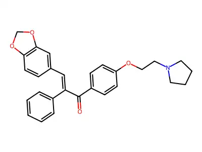 3-(1,3-benzodioxol-5-yl)-2-phenyl-1-[4-(2-pyrrolidin-1-yleth structure