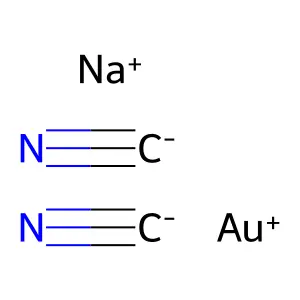 sodium dicyanidoaurate(I) structure