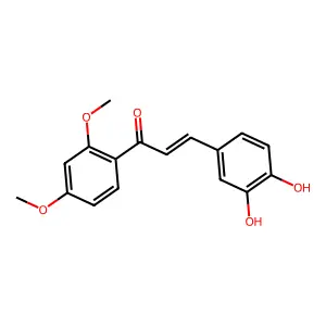 (2E)-3-(3,4-Dihydroxyphenyl)-1-(2,4-dimethoxyphenyl)-2-propen-1-one structure