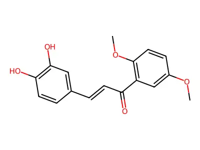 2-Propen-1-one,3-(3,4-dihydroxyphenyl)-1-(2,5-dimethoxyphenyl)-, (2E)- structure
