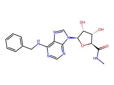 5'-(N-Methylcarboxamido)-N(6)-benzyladenosine structure