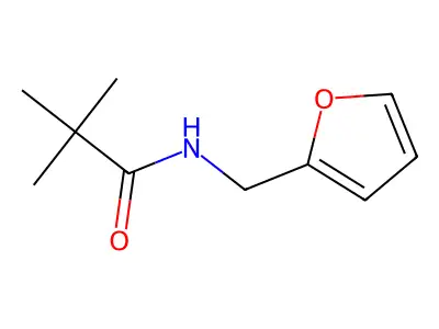 N-(furan-2-ylmethyl)-2,2-dimethylpropanamide structure